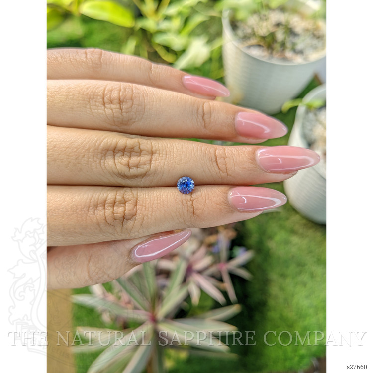 0.79 Ct. Blue Sapphire from Ceylon (Sri Lanka)