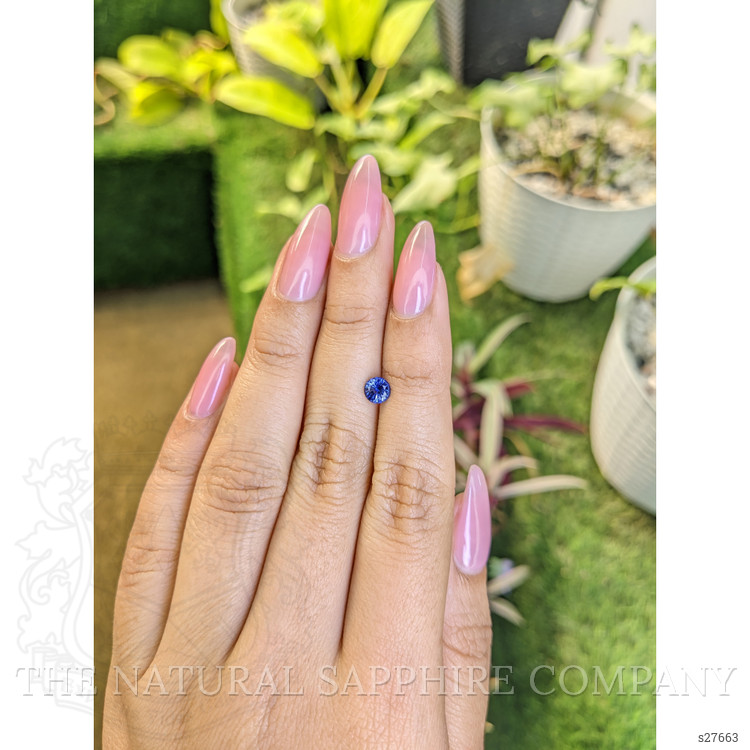0.59 Ct. Blue Sapphire from Ceylon (Sri Lanka)