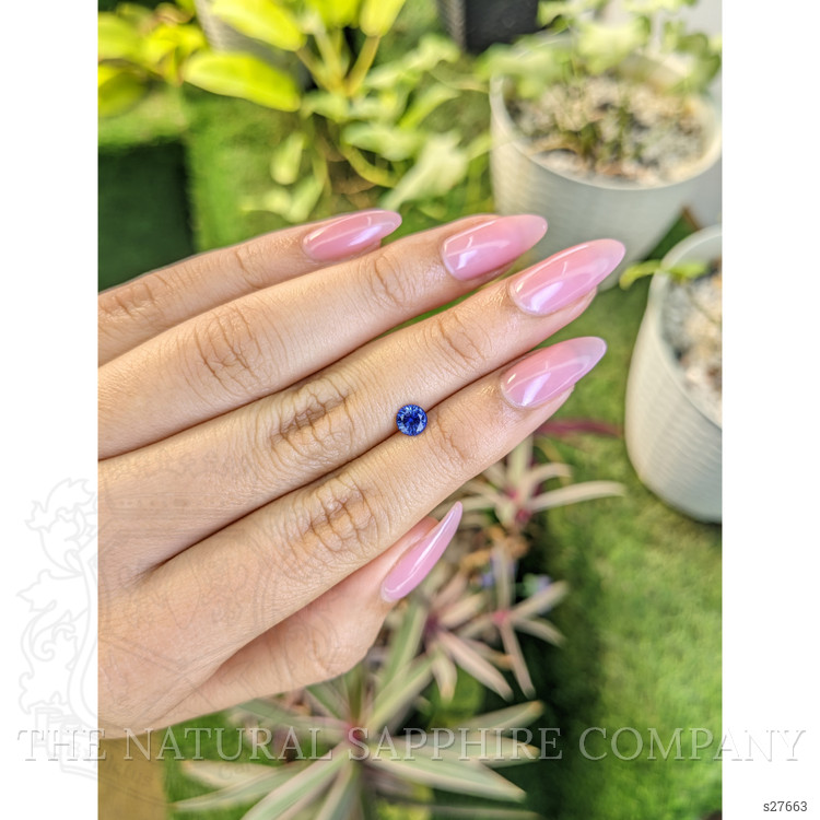 0.59 Ct. Blue Sapphire from Ceylon (Sri Lanka)