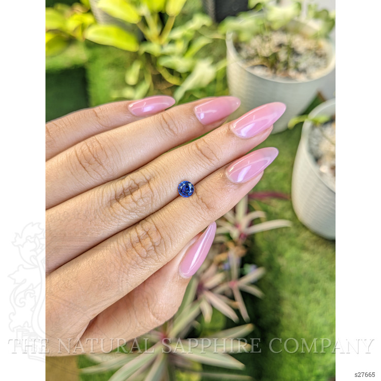 0.66 Ct. Blue Sapphire from Ceylon (Sri Lanka)