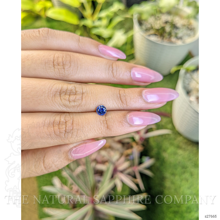 0.66 Ct. Blue Sapphire from Ceylon (Sri Lanka)