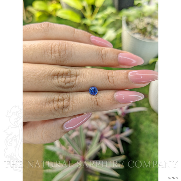 0.76 Ct. Blue Sapphire from Ceylon (Sri Lanka)