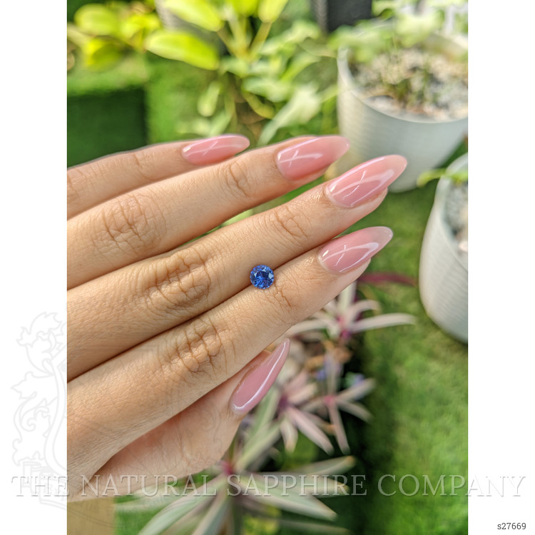 0.76 Ct. Blue Sapphire from Ceylon (Sri Lanka)