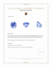 0.75 Ct. Blue Sapphire from Ceylon (Sri Lanka) Appraisal