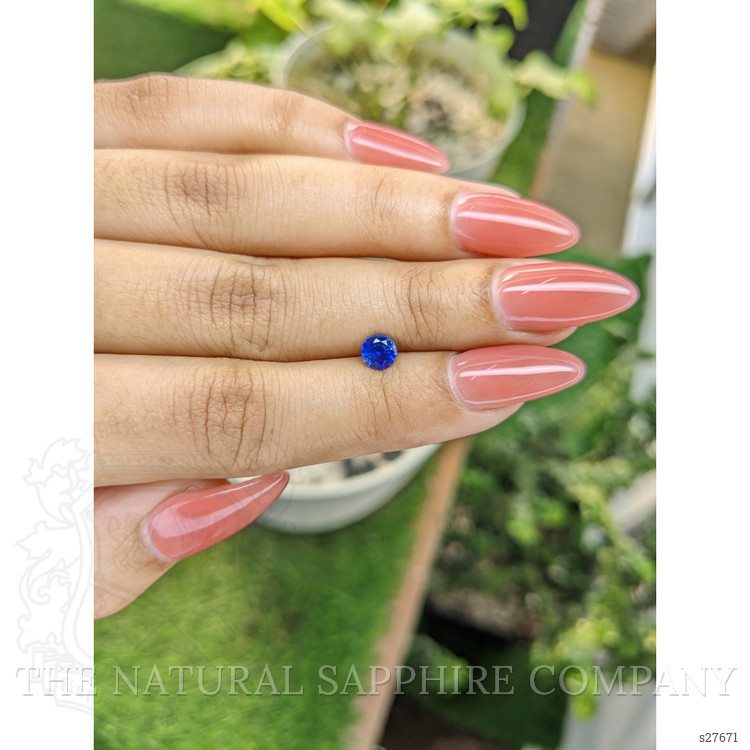 0.61 Ct. Blue Sapphire from Ceylon (Sri Lanka)