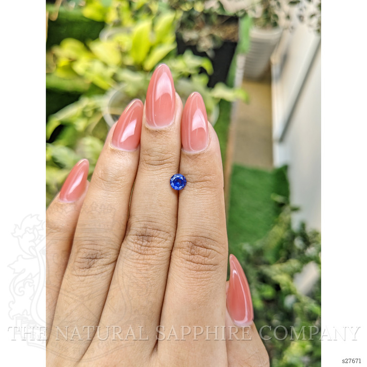 0.61 Ct. Blue Sapphire from Ceylon (Sri Lanka)