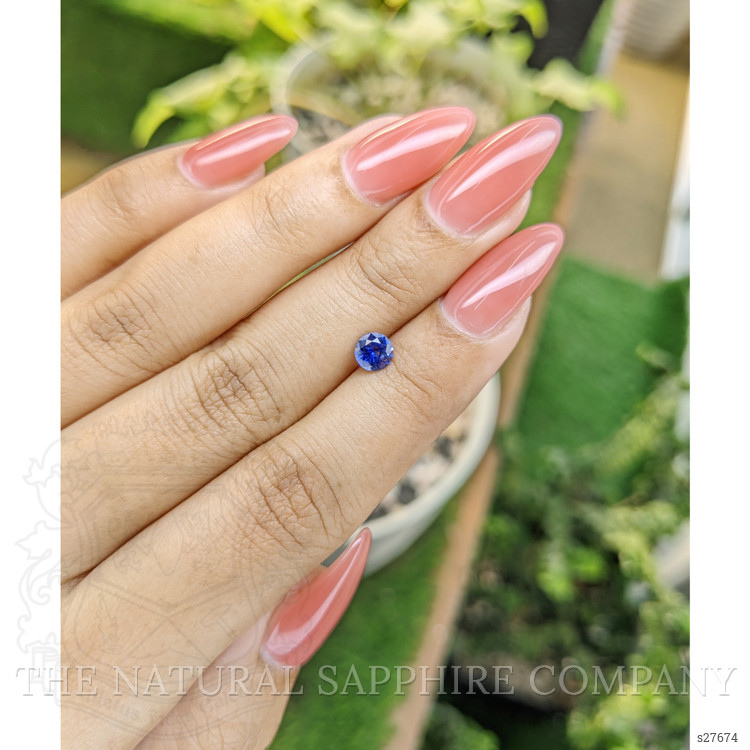0.57 Ct. Blue Sapphire from Ceylon (Sri Lanka)