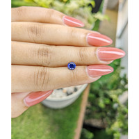 0.97 Ct. Purplish Blue Sapphire from Ceylon (Sri Lanka) Life Style