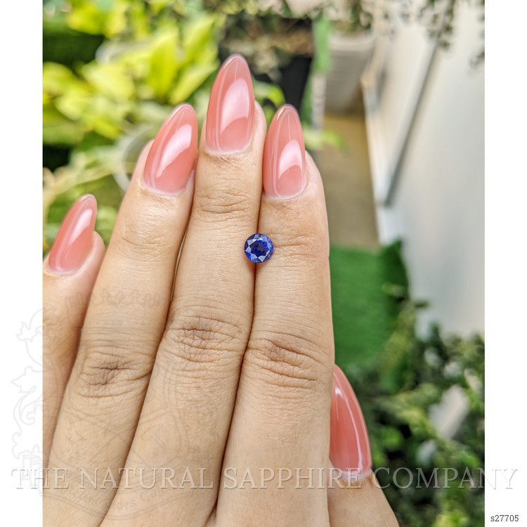 0.97 Ct. Purplish Blue Sapphire from Ceylon (Sri Lanka)