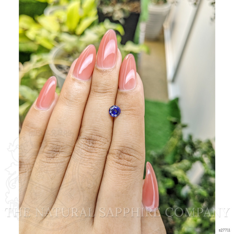 0.74 Ct. Purplish Blue Sapphire from Ceylon (Sri Lanka)