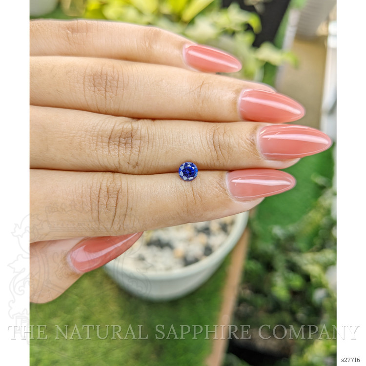 0.77 Ct. Blue Sapphire from Ceylon (Sri Lanka)