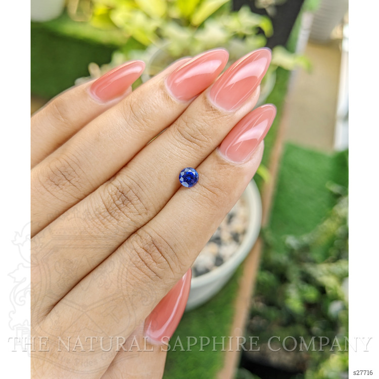 0.77 Ct. Blue Sapphire from Ceylon (Sri Lanka)