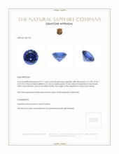 0.71 Ct. Blue Sapphire from Ceylon (Sri Lanka) Appraisal
