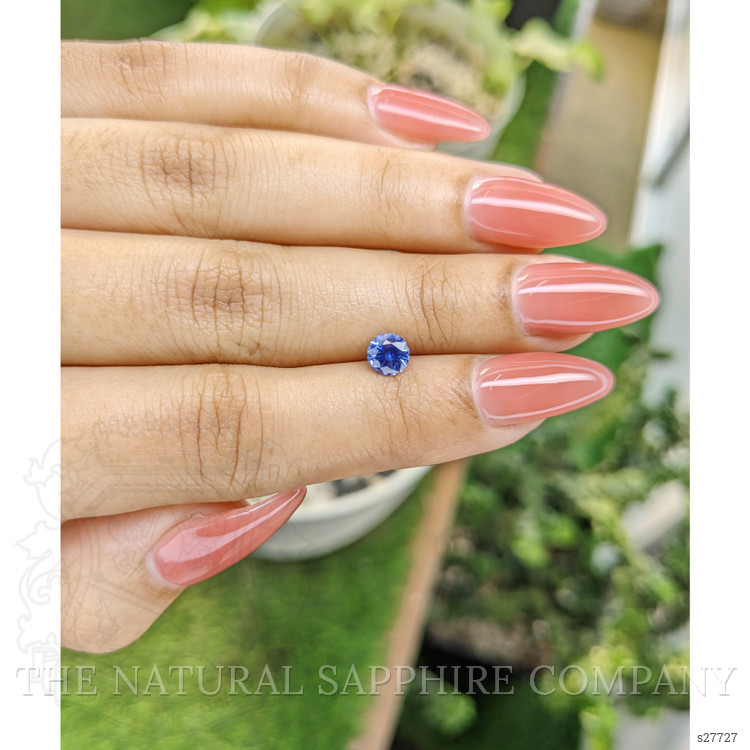 0.74 Ct. Blue Sapphire from Ceylon (Sri Lanka)