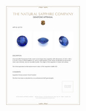 0.86 Ct. Blue Sapphire from Ceylon (Sri Lanka) Appraisal