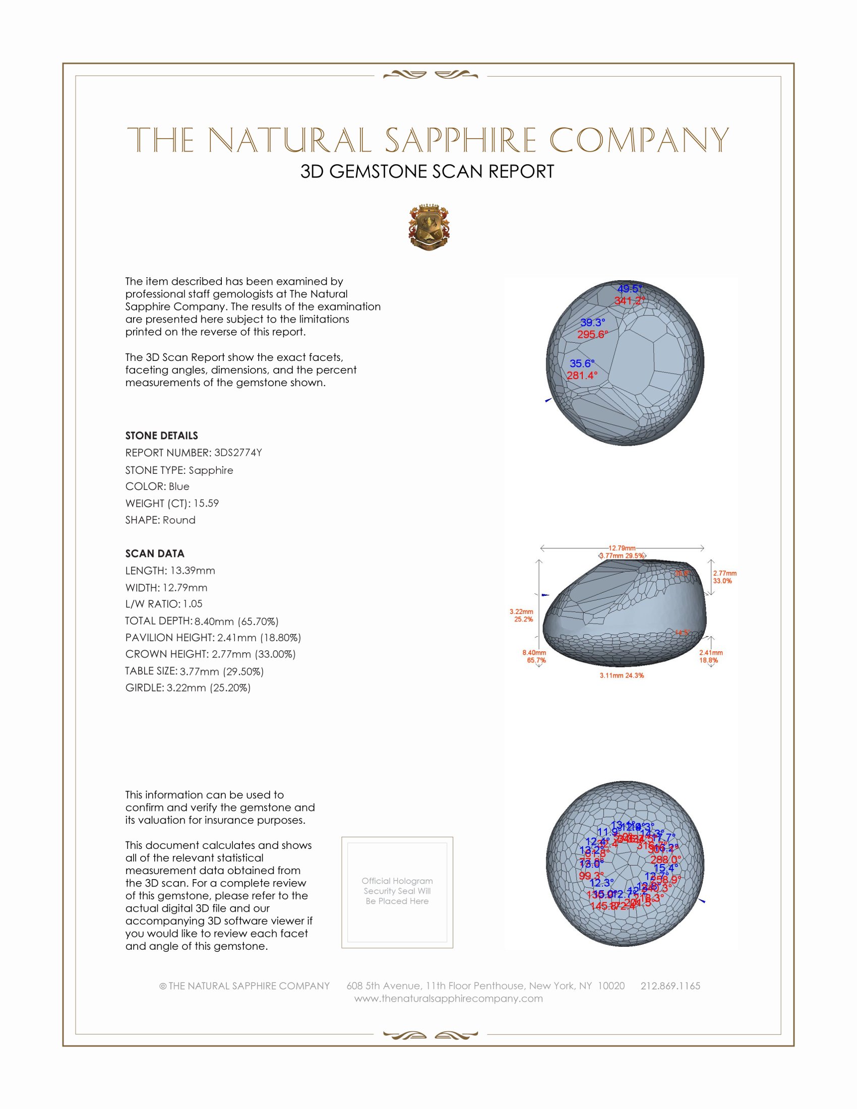 15.59 Ct. Blue Star Sapphire from Burma (Myanmar)