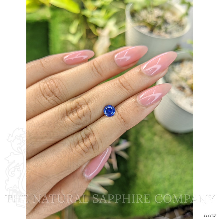 0.84 Ct. Blue Sapphire from Ceylon (Sri Lanka)