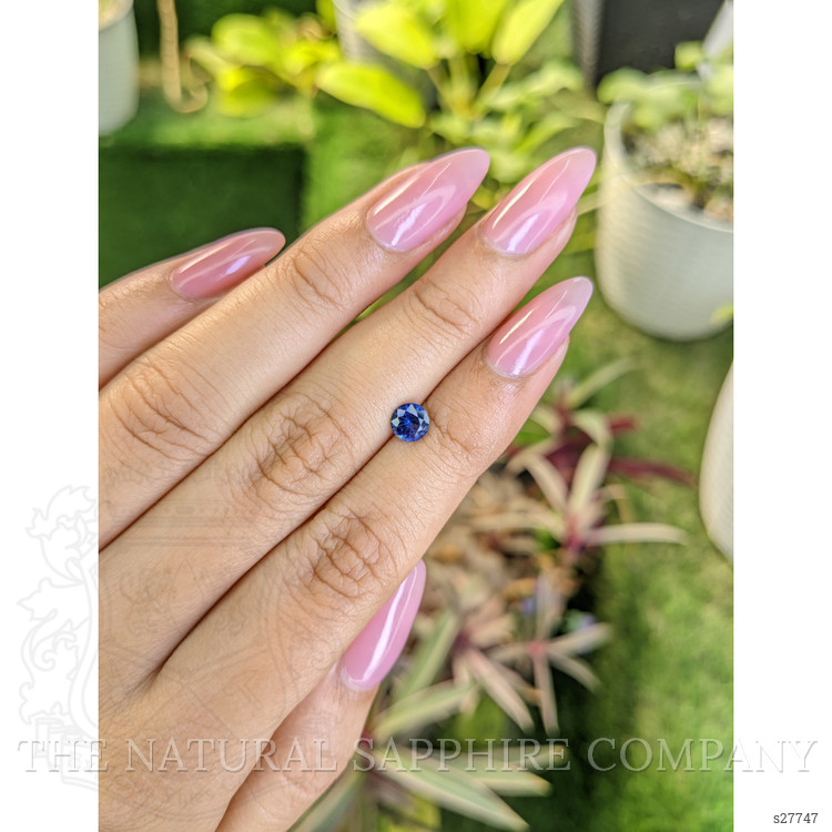 0.65 Ct. Blue Sapphire from Ceylon (Sri Lanka)