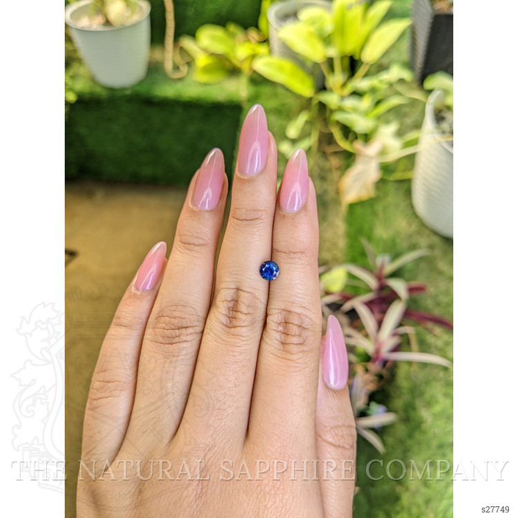 0.89 Ct. Blue Sapphire from Ceylon (Sri Lanka)
