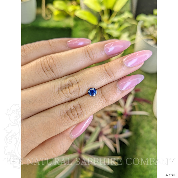 0.89 Ct. Blue Sapphire from Ceylon (Sri Lanka)