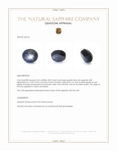 8.03 Ct. Greyish Blue Star Sapphire from Ceylon (Sri Lanka) Appraisal