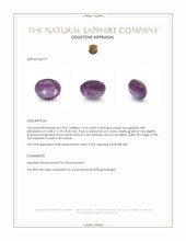 13.93 Ct. Purple Star Sapphire from Ceylon (Sri Lanka) Appraisal