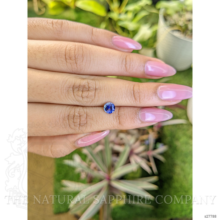 0.89 Ct. Purplish Blue Sapphire from Ceylon (Sri Lanka)