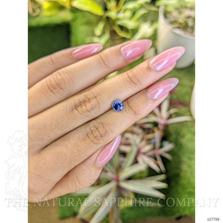 0.89 Ct. Purplish Blue Sapphire from Ceylon (Sri Lanka)