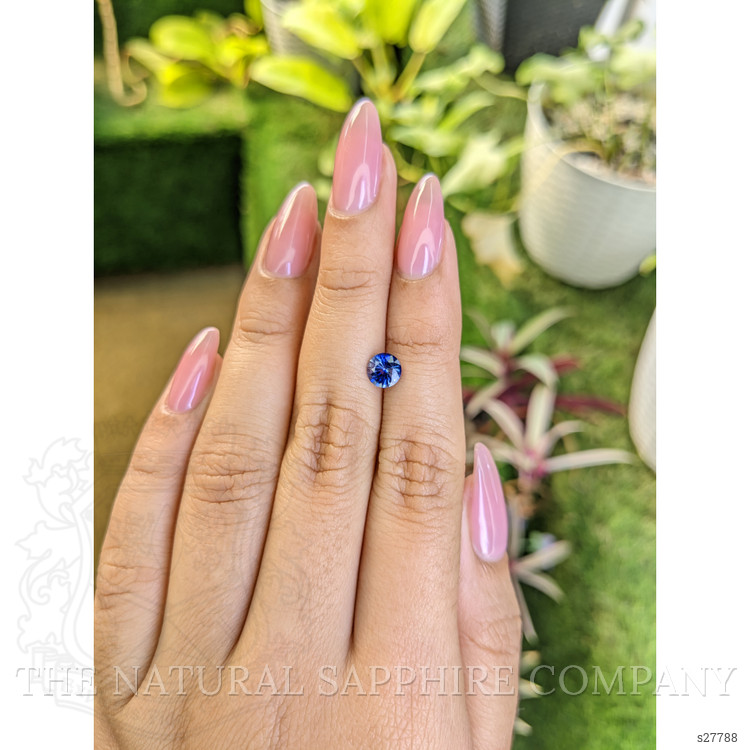 0.89 Ct. Purplish Blue Sapphire from Ceylon (Sri Lanka)