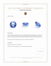 0.88 Ct. Blue Sapphire from Ceylon (Sri Lanka) Appraisal