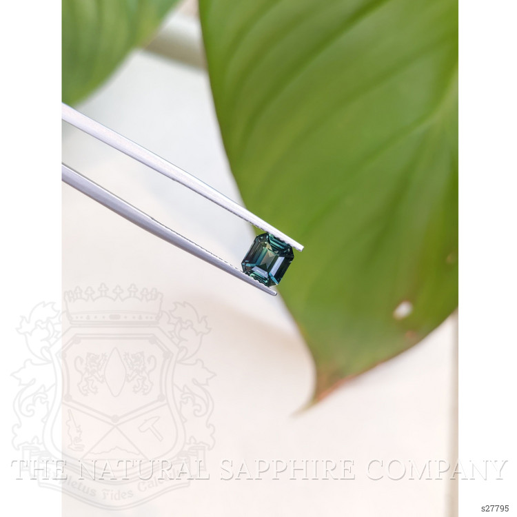 1.49 Ct. Bluish Green Sapphire from Ceylon (Sri Lanka)