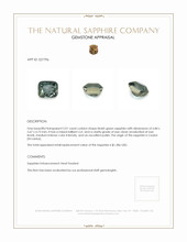 2.01 Ct. Bluish Green Sapphire from Ceylon (Sri Lanka) Appraisal