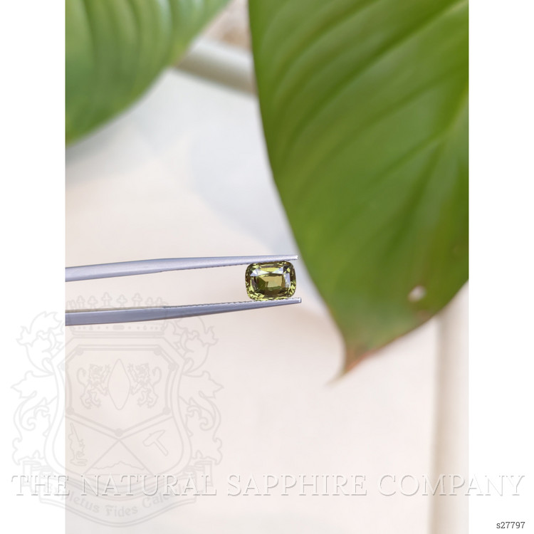 1.86 Ct. Yellowish Green Sapphire from Ceylon (Sri Lanka)
