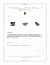 1.58 Ct. Bluish Green Sapphire from Ceylon (Sri Lanka) Appraisal