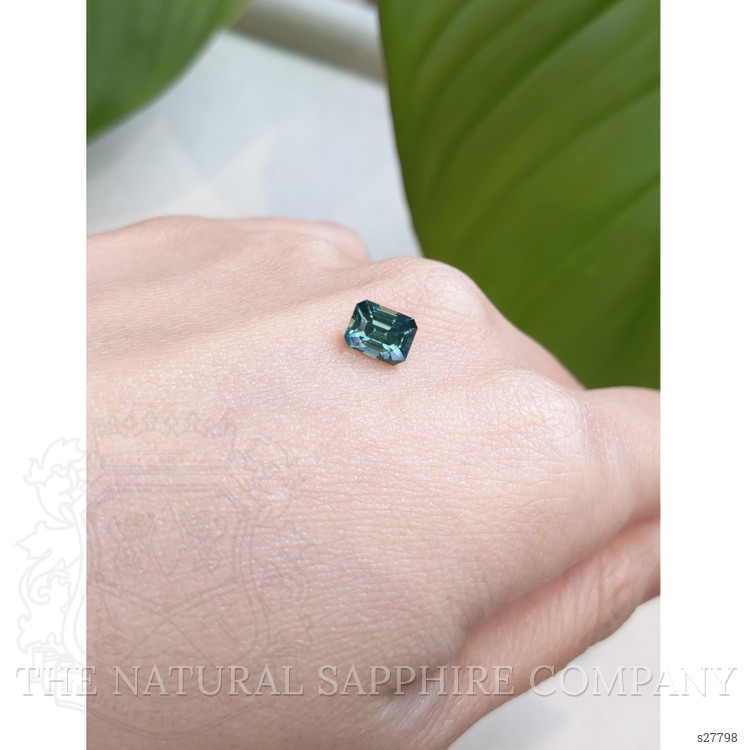 1.58 Ct. Bluish Green Sapphire from Ceylon (Sri Lanka)