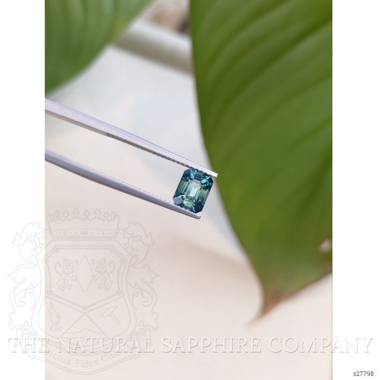 1.58 Ct. Bluish Green Sapphire from Ceylon (Sri Lanka)