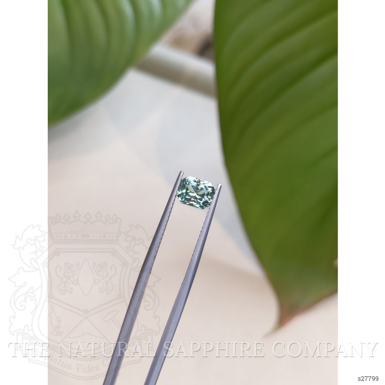 1.57 Ct. Bluish Green Sapphire from Ceylon (Sri Lanka)