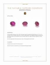 2.85 Ct. Pink Star Sapphire from Ceylon (Sri Lanka) Appraisal