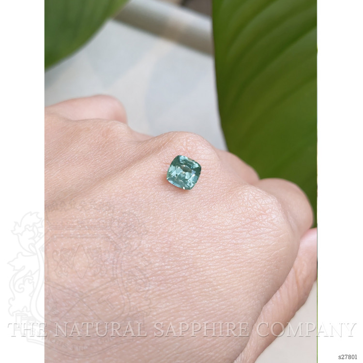1.57 Ct. Greenish Blue Sapphire from Ceylon (Sri Lanka)