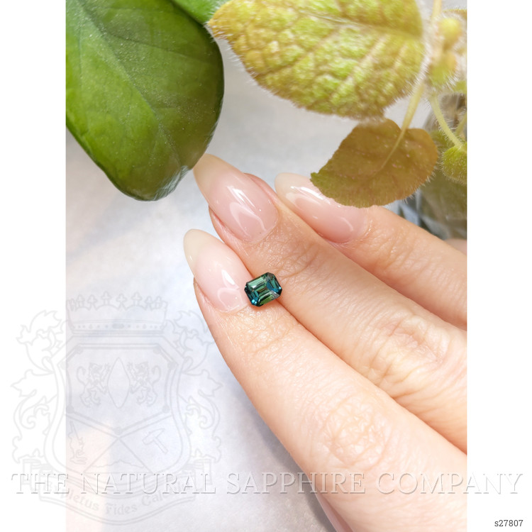 1.12 Ct. Bluish Green Sapphire from Ceylon (Sri Lanka)