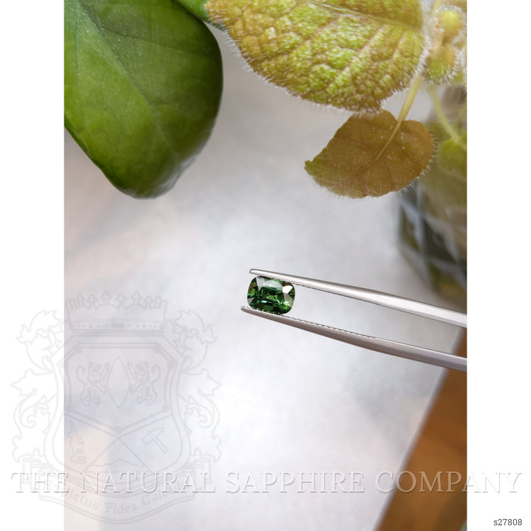 1.53 Ct. Bluish Green Sapphire from Ceylon (Sri Lanka)