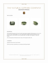 2.03 Ct. Green Sapphire from Ceylon (Sri Lanka) Appraisal