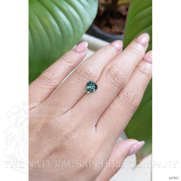 1.70 Ct. Bluish Green Sapphire from Ceylon (Sri Lanka)