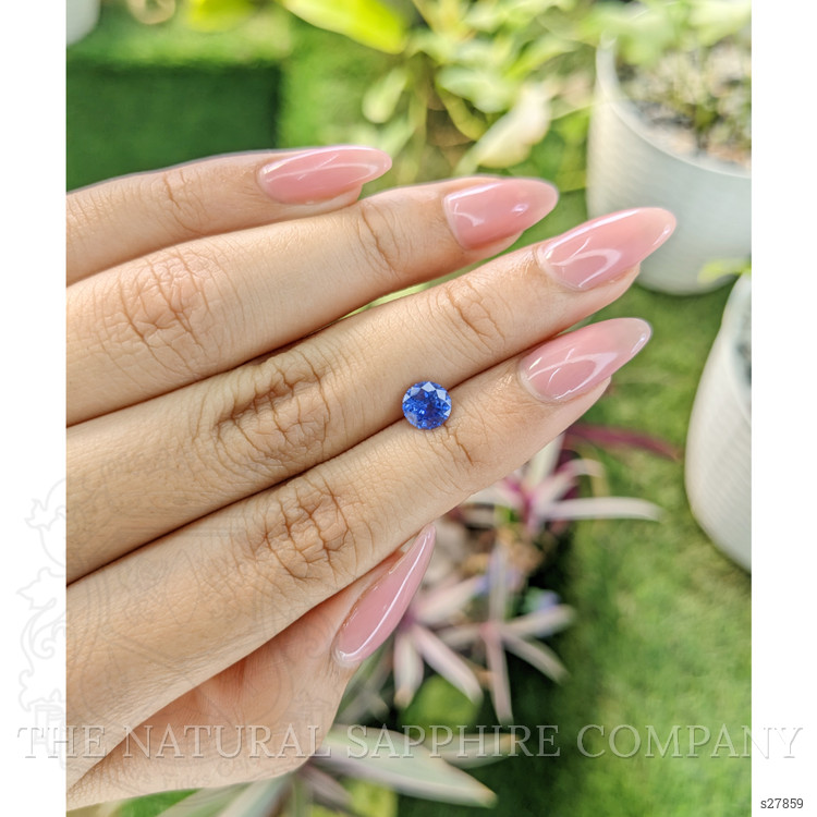 0.88 Ct. Blue Sapphire from Ceylon (Sri Lanka)