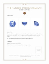 1.14 Ct. Blue Sapphire from Ceylon (Sri Lanka) Appraisal