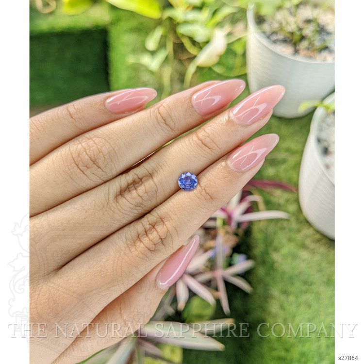 0.82 Ct. Blue Sapphire from Ceylon (Sri Lanka)