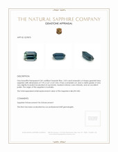 2.03 Ct. Greenish Blue Sapphire from Australia Appraisal