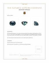 1.54 Ct. Greenish Blue Sapphire from Tanzania Appraisal