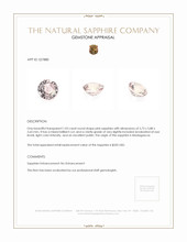 1.03 Ct. Pink Sapphire from Madagascar Appraisal