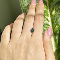 1.25 Ct. Green Sapphire from Madagascar Life Style